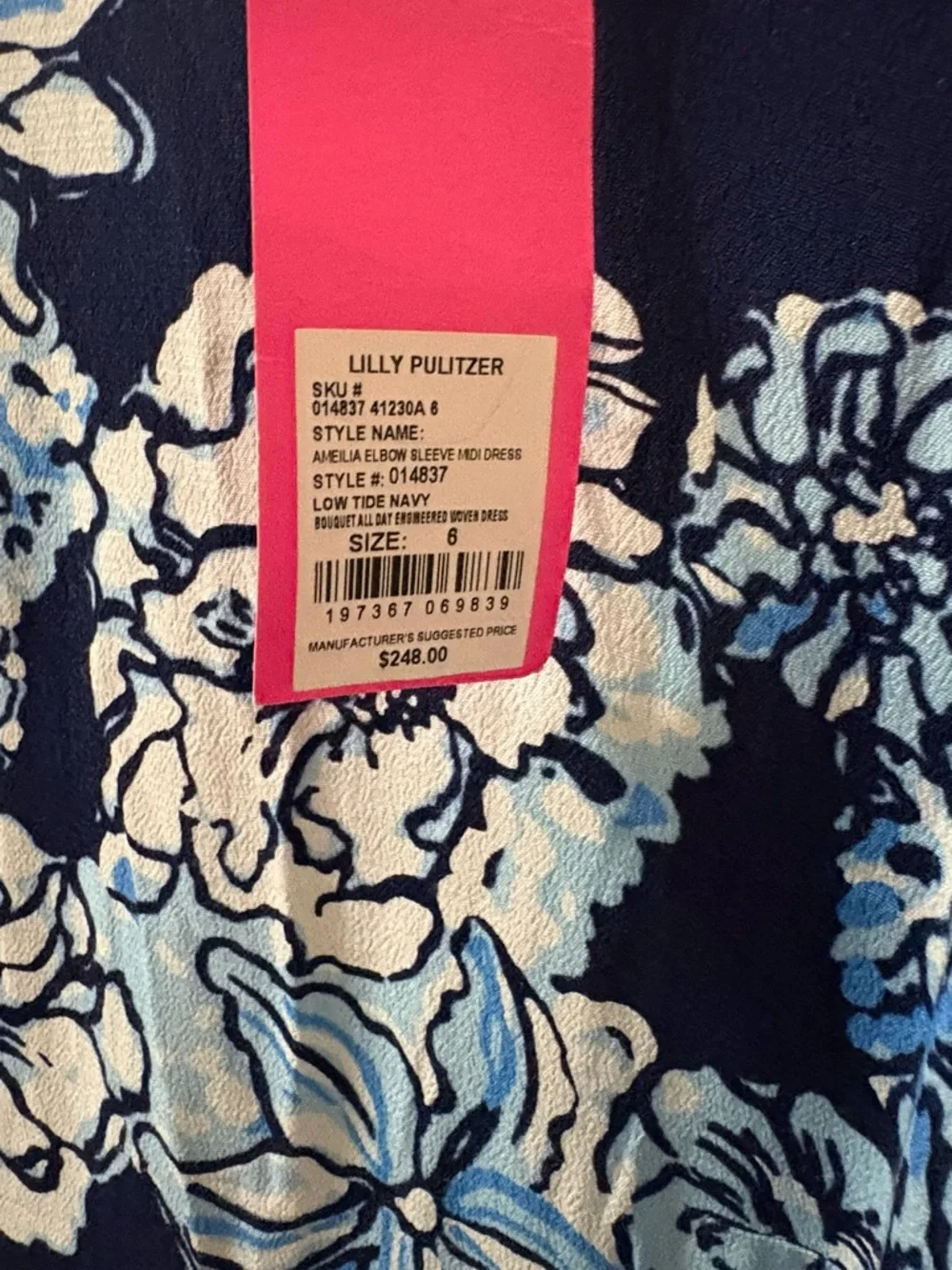 Lilly Pulitzer Amelia Midi Dress – Bouquet All Day | Size 6 ~ NWT - Picture 6 of 10